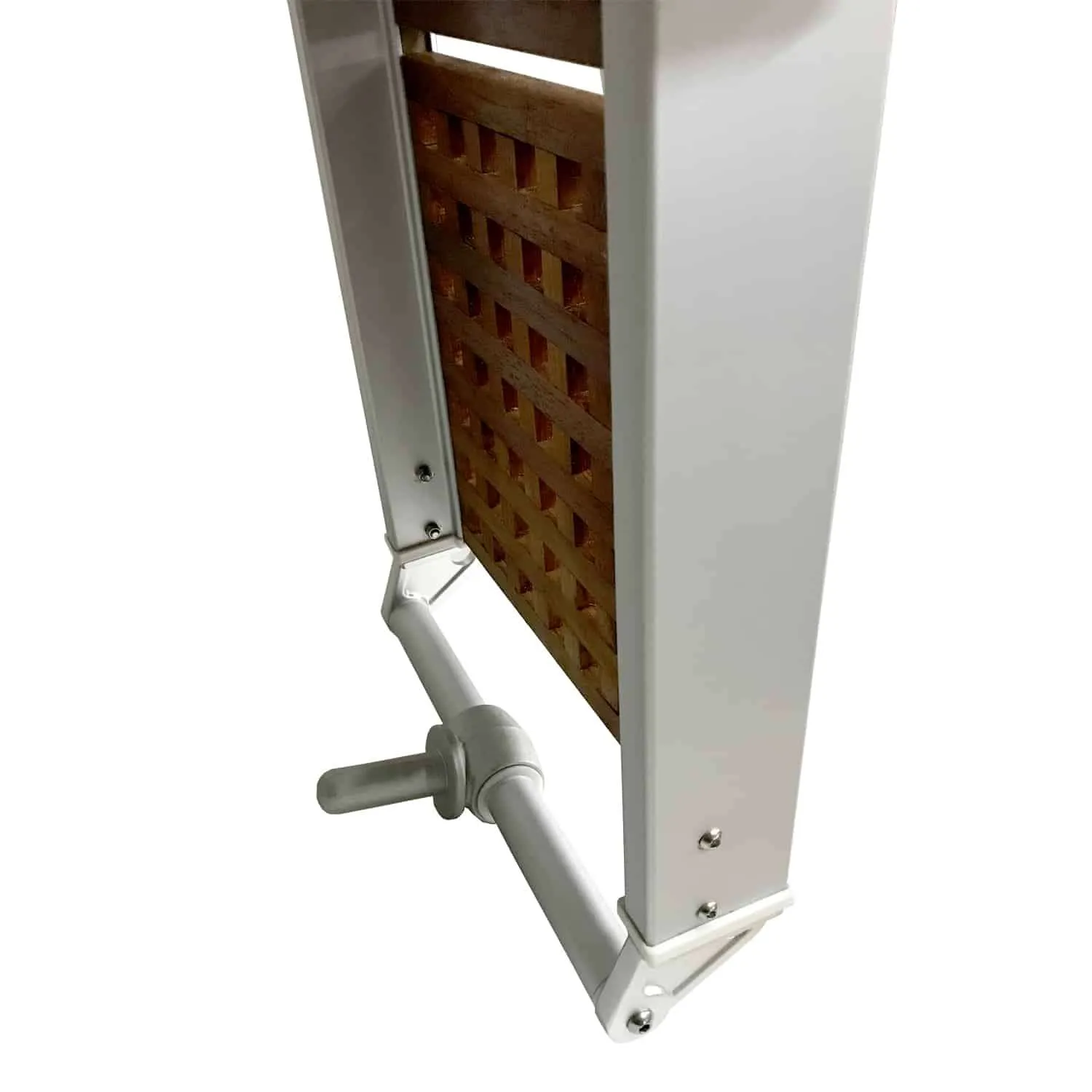 Pasarela plegable en 2 módulos con enjaretado de iroko