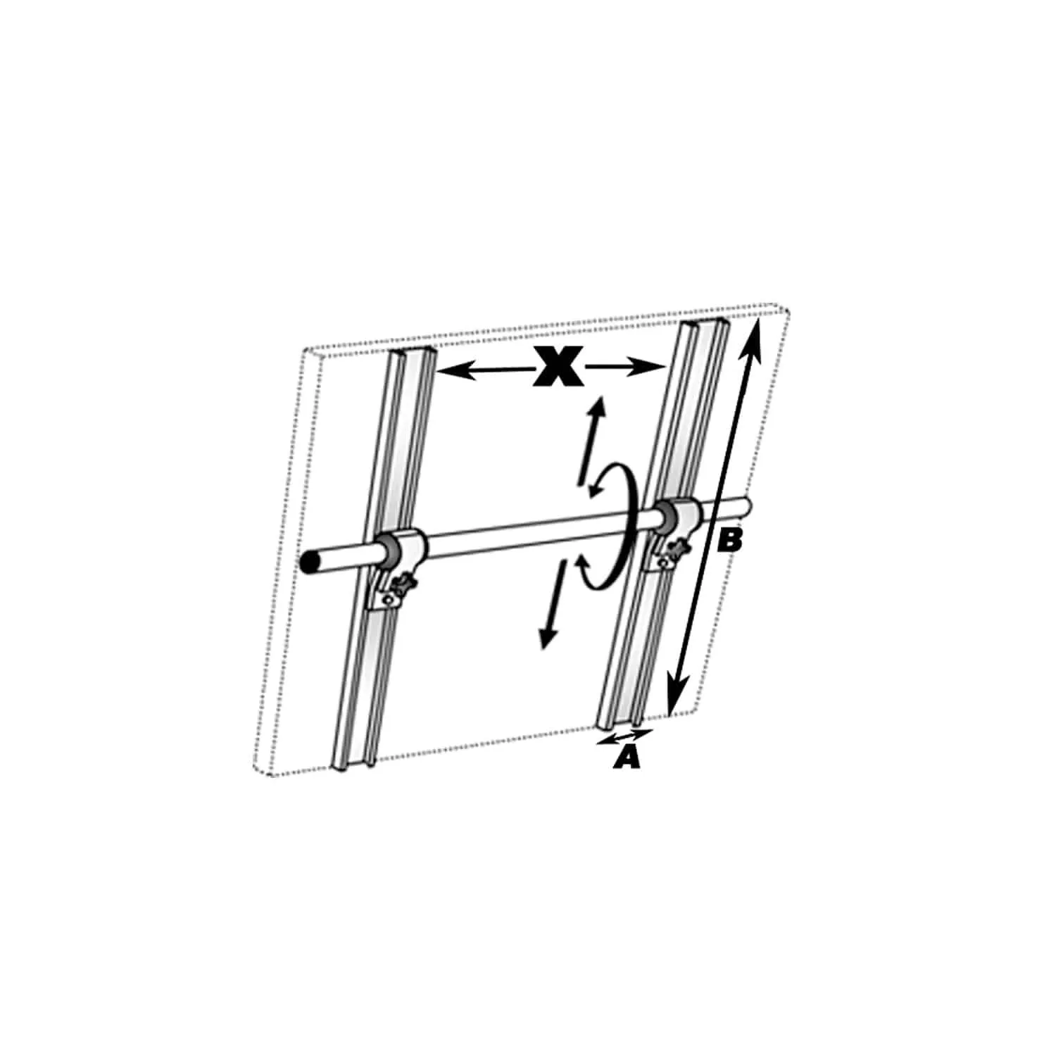 Kit soporte panel solar deslizante