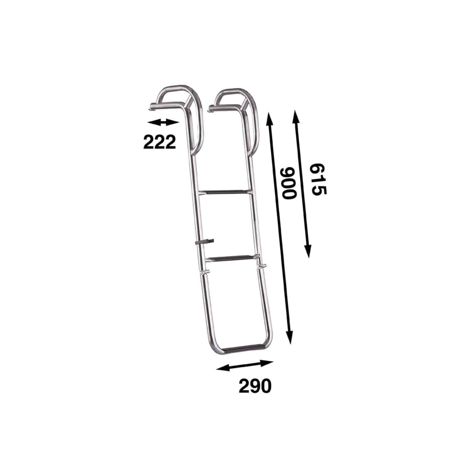 Escalera de proa plegable