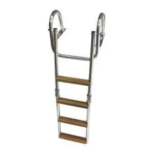 Escalera de baño plegable peldaños de iroko