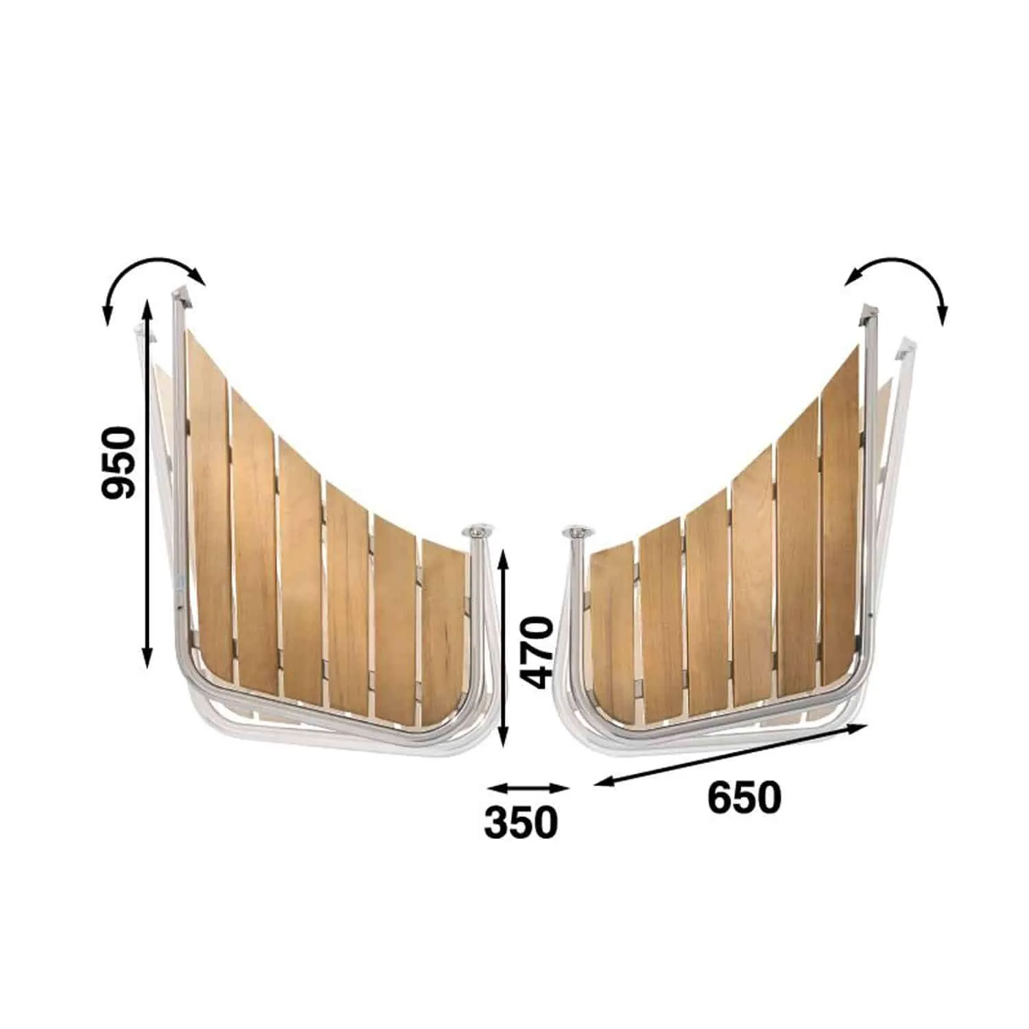Plataforma de baño para llaut 650 x 470 mm