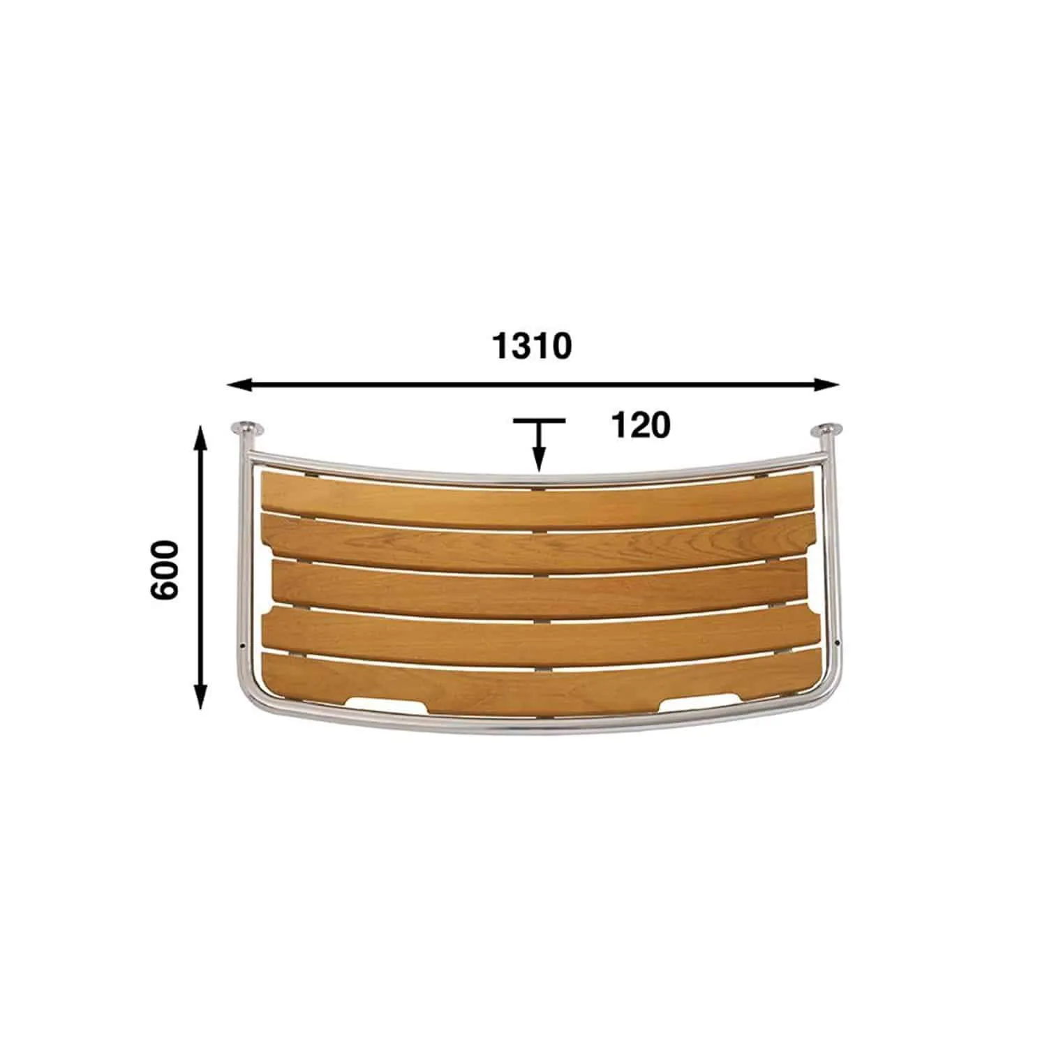 Plataforma de baño para veleros 1310 x 600 mm