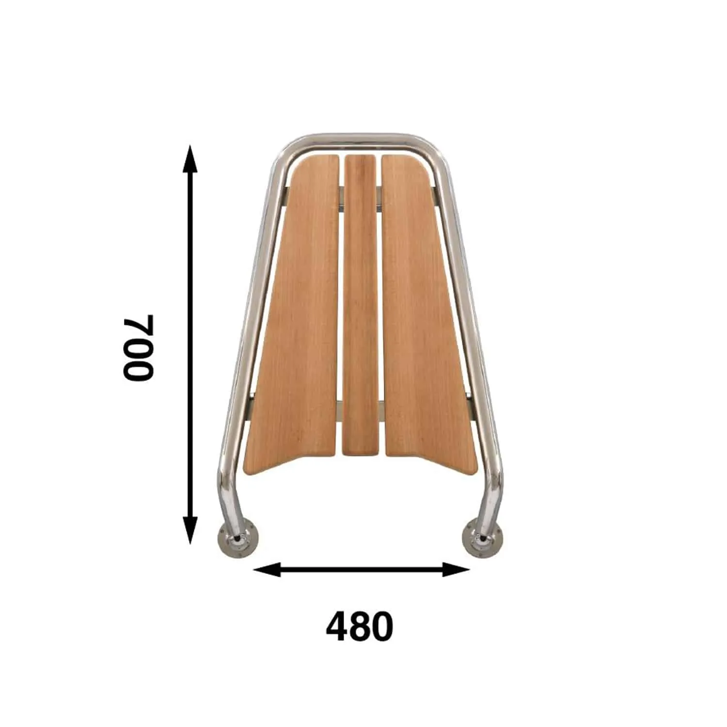 Botalón de proa para motoras 700 x 480 mm