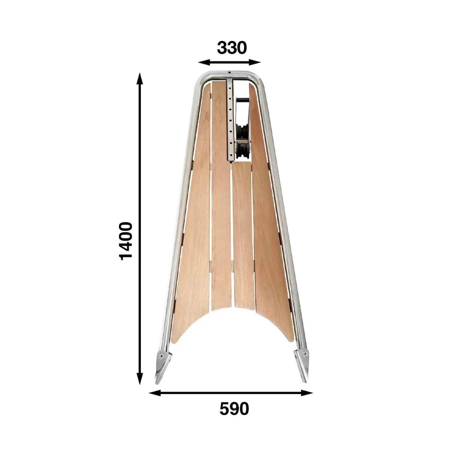 Botalón de proa para veleros 1400 x 590 mm con cadenote ancla