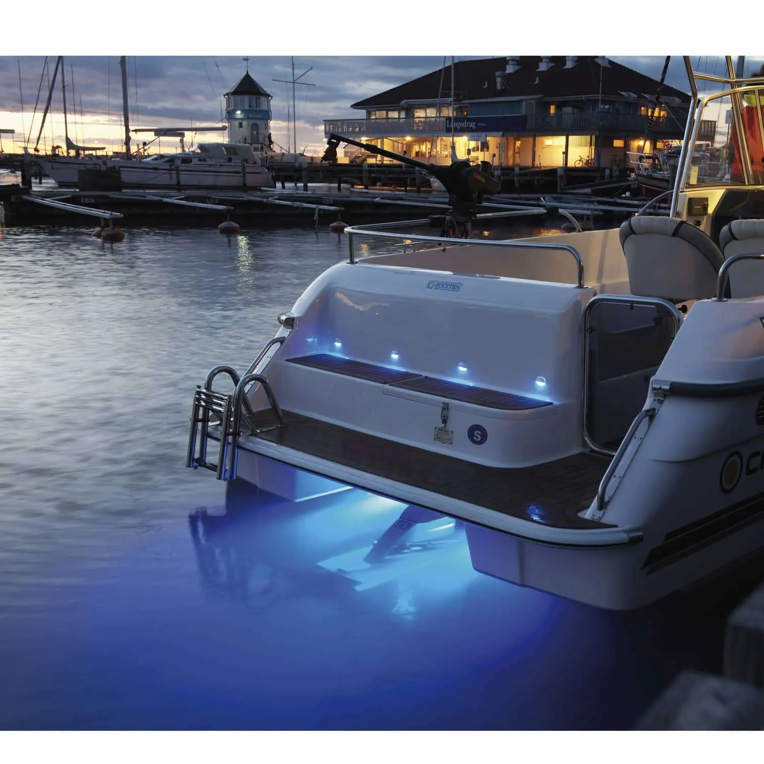 Luz LED subacuática azul