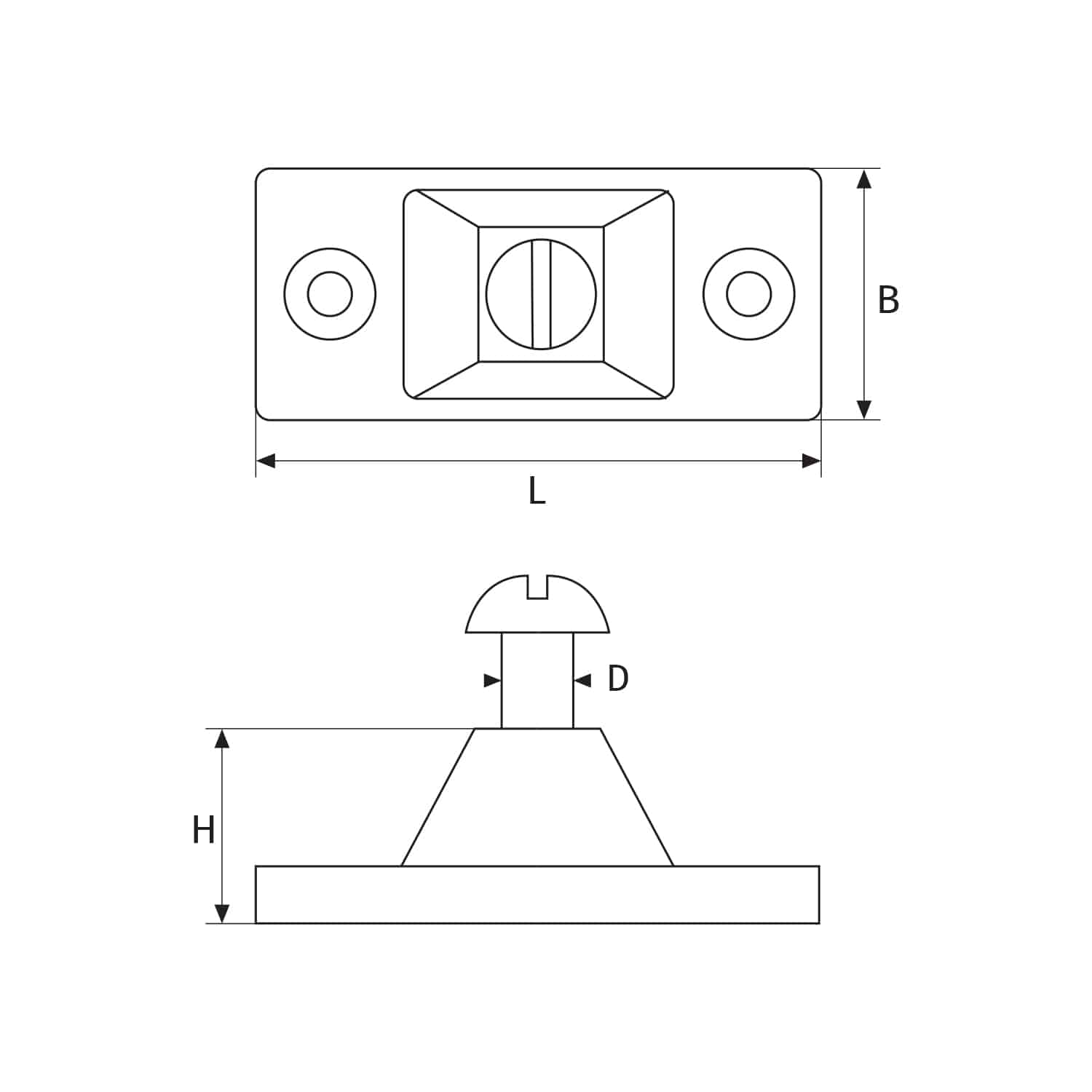 Soporte fijo de capota