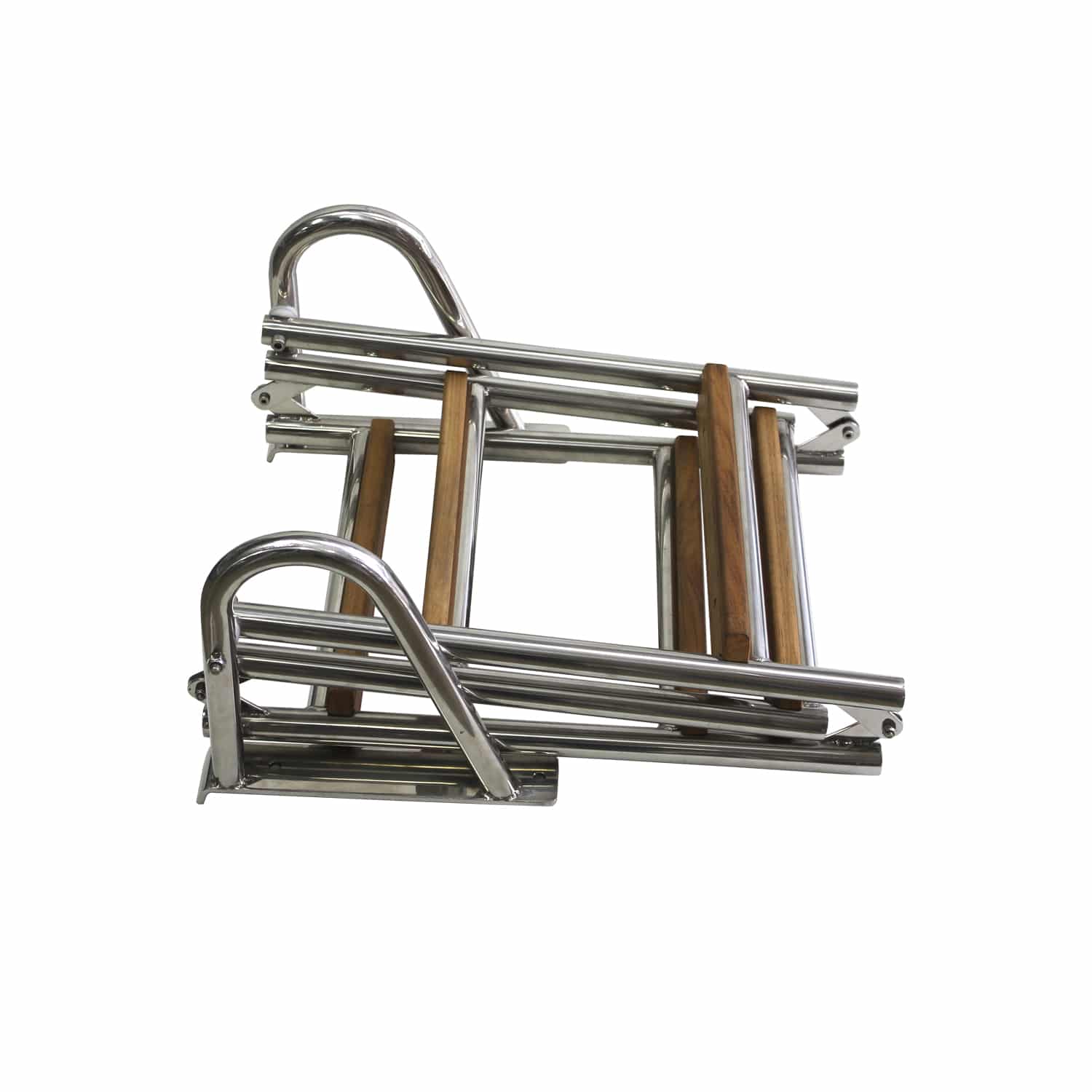 Escalera de baño gran resistencia plegable peldaños de teca