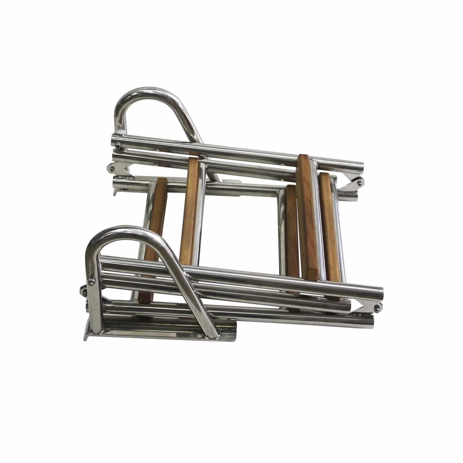 Escalera de baño gran resistencia plegable peldaños de teca