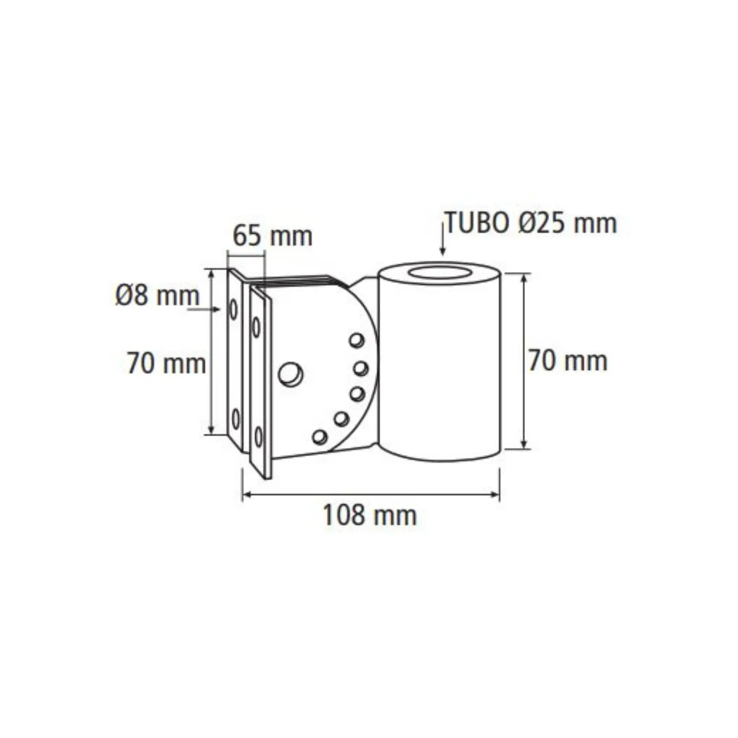 Tintero graduable acero inoxidable AISI 316