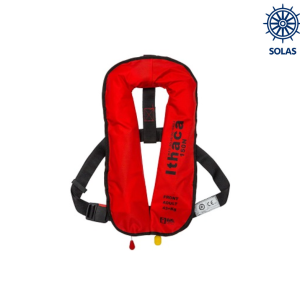 Chaleco ithaca 150N SOLAS Autoinchable Rojo
