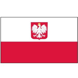 Bandera polonia con corona