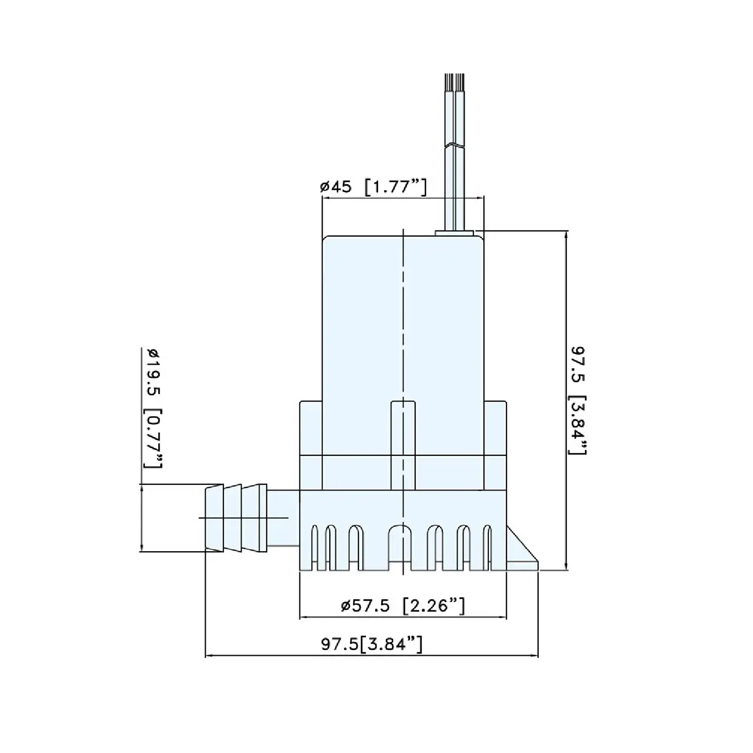 Bomba sumergible 300 gph 12v