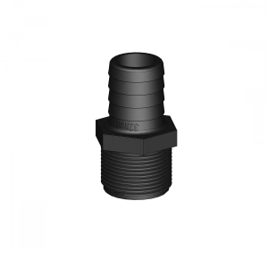 Racor Recto Rosca Macho con entronque Trudesign